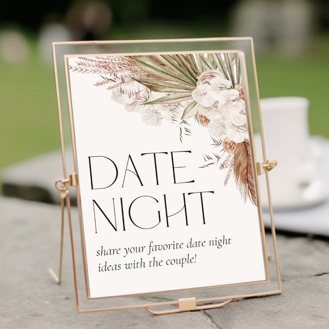 Bohemian Blumen & Federn Date-Night Poster (Von Creator hochgeladen)