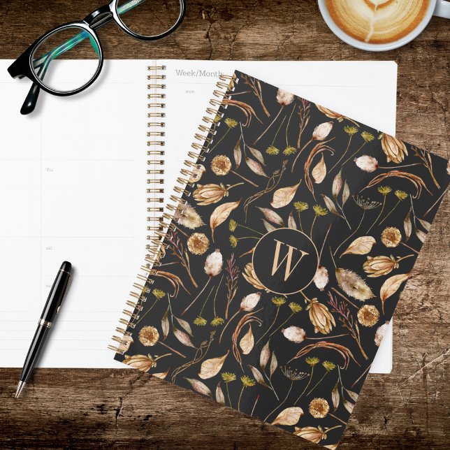 Bohemian-Blumen-Monogramm Planer (Von Creator hochgeladen)