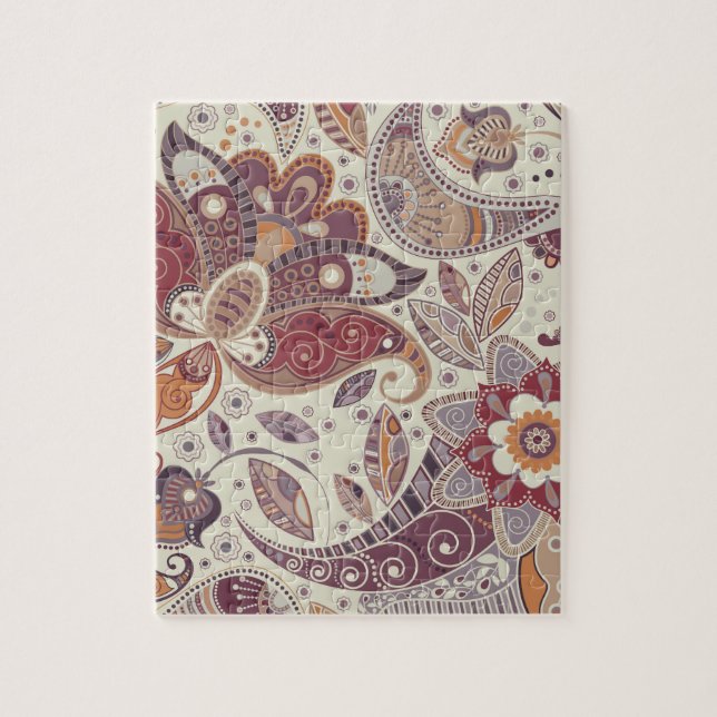 Bohemian Boho MOD Hippie Chic Blumenmuster (Vertikal)