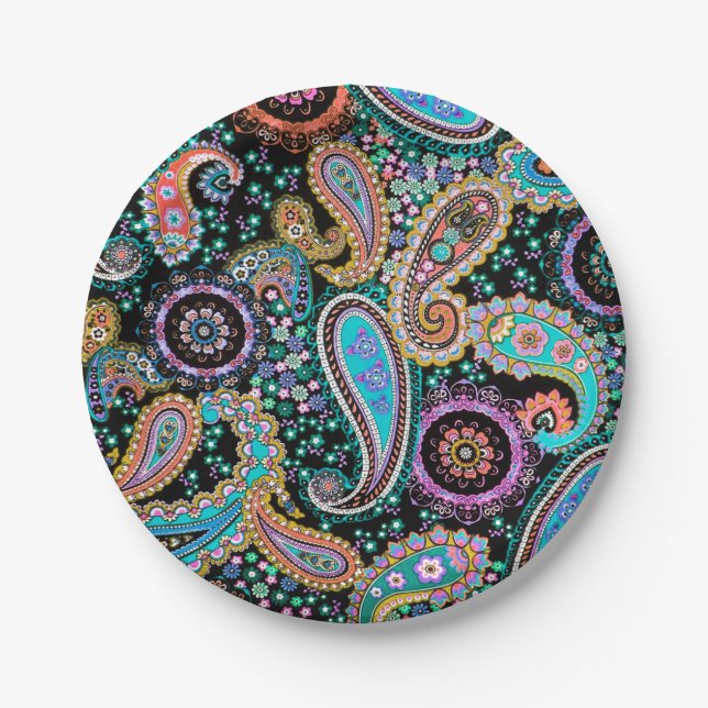 Bohemian Boho MOD Muster Pappteller (Vorderseite)