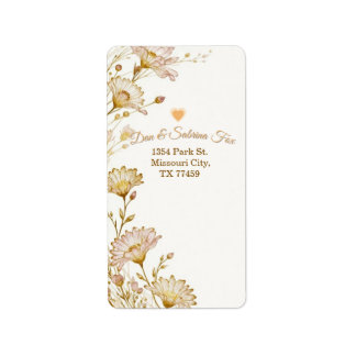 Bohemian, botanical style  adressaufkleber