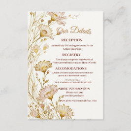 Bohemian, botanical style Enclosure Begleitkarte