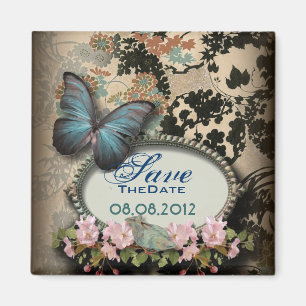 Bohemian Botanische Schmetterling Paris Junggesell Magnet