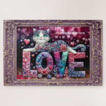 Bohemian charmantes Katzen-Puzzle