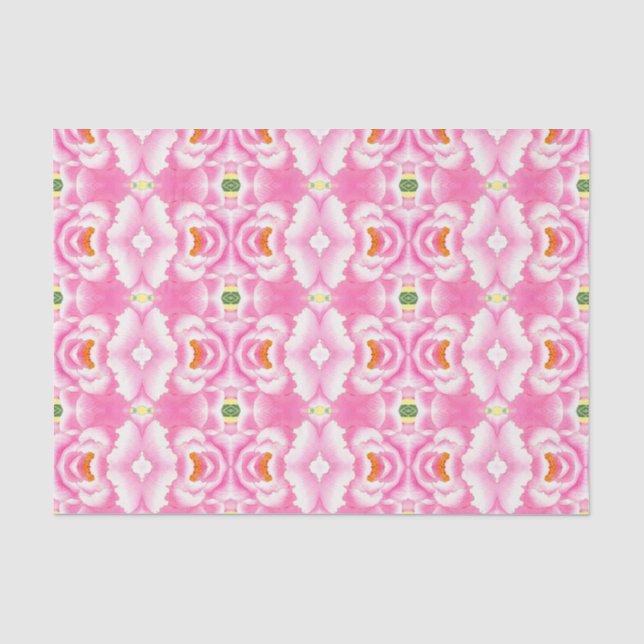 Bohemian Chic Pink Tie Dye Pattern Tissue Paper Seidenpapier (Vorderseite)
