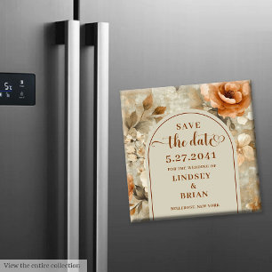 Bohemian Chic Terrakotta Beige Salbei Save-the-Dat Magnet