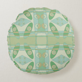 Bohemian Chintz New Green Olive Rundes Kissen