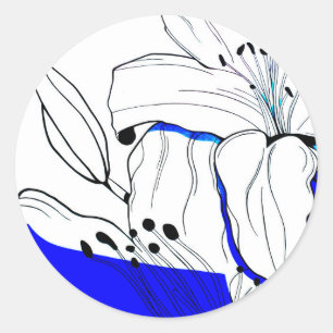 Bohemian Design auf einem Aufkleber. Runder Aufkleber