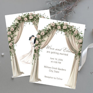 Bohemian Elegance Wedding Invitation 
