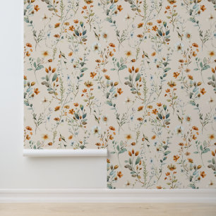 Bohemian farbige Wildblume Tapete