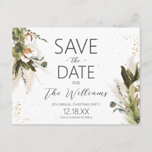 Bohemian Grün Aquarell Save the Date Ankündigungspostkarte
