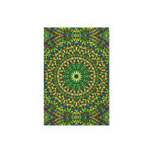 Bohemian Grünstein Mandala Premium gewickelt