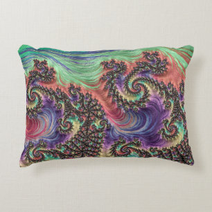 Bohemian Hippie Farbige Juwel-Ton-Fraktal-Kunst Dekokissen