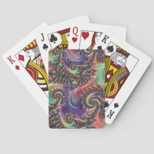 Bohemian Hippie Farbige Juwel-Ton-Fraktal-Kunst Spielkarten