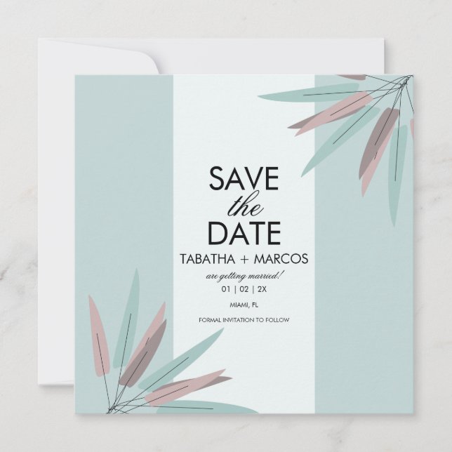 BOHEMIAN Leaf Tribal SAVE THE DATE (Vorderseite)