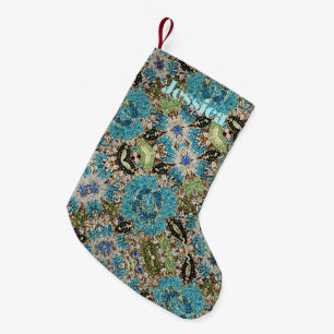 bohemian mädchenhafte silberne türkisblaue Blume Kleiner Weihnachtsstrumpf