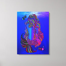 Bohemian-Meeresjungfrau-Leinwand-Wandkunst Leinwanddruck