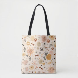 Bohemian Pet Carrier Tote | Terracotta Paw Prints Tasche