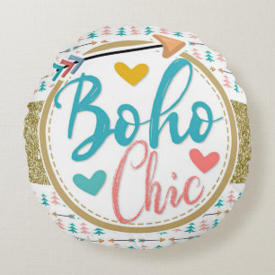 Bohemian Pfeile Tribal Mädchen Chic Kinderzimmer Rundes Kissen