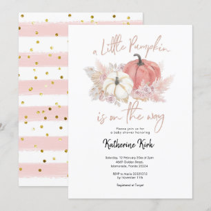 Bohemian Pink Citrouille est en route Invitation