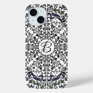 Bohemian-Rhapsodie kompliziertes florales Monogram Case-Mate iPhone Hülle