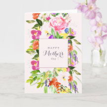 Bohemian Spring Floral Mother's Day Card