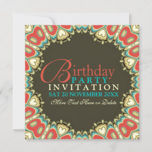 Bohemian Sweethearts Anniversaire Fête Invitations
