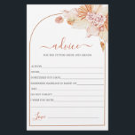 Bohemian Terracotta Advice for the Bride card<br><div class="desc">Bohemian Terracotta advice for the bride card</div>