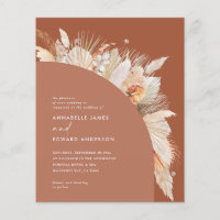 Bohemian Terracotta Hochzeit Einladung