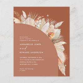 Bohemian Terracotta Hochzeit Einladung Flyer