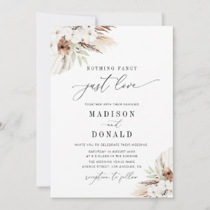 Bohemian Terracotta Pampas Gras Hochzeit Einladung