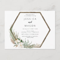Bohemian Wreath Couples Shower Invitation