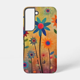 Bohemianische bunte Blumen Samsung Galaxy Hülle