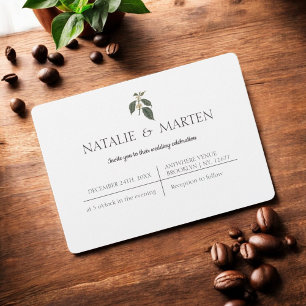 Bohemianische Eleganz Einfache Hochzeit für Kaffee Einladung