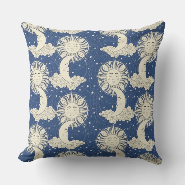 bohemianische Träume blau Kissen (Vorderseite)