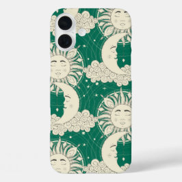 bohemianische Träume grün iPhone 16 Plus Hülle