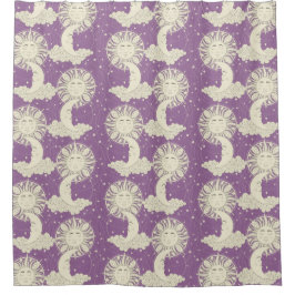 `bohemianische Träume violett Duschvorhang