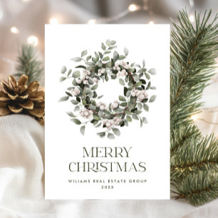 Bohemianischer Weihnachtskranz Firmengruß Feiertagskarte