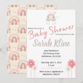 Bohemisch Baby Girl Dusche Einladung, boho Einladung