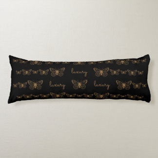 Bohemisch Black Gold Luxury Butterfly Body Kissen