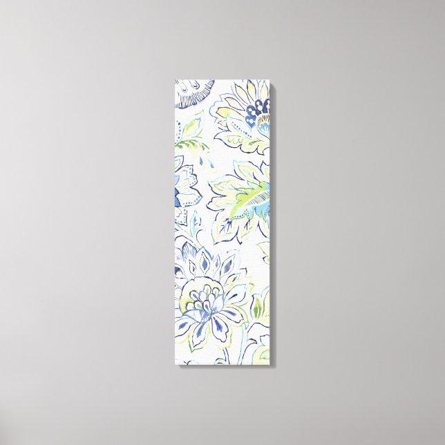 Bohemisch Blue Blume Leinwanddruck (Vorderseite)