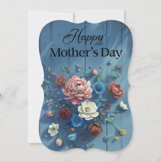 Bohemisch Blue Floral Mother Day Card