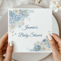 Bohemisch Blue Rose Baby Dusche