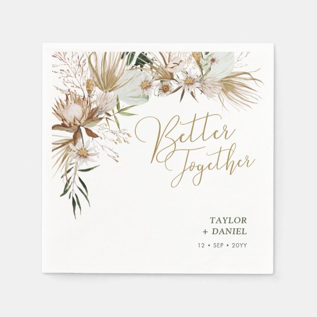 Bohemisch Boho Wedding Deco Napkins Serviette (Vorderseite)