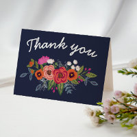 Bohemisch Bouquet - Navy Blue Vielen Dank