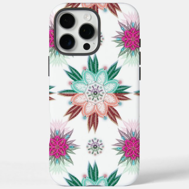 Bohemisch Breeze Mandala Blume iPhone 16 Pro Max Hülle (Rückseite)