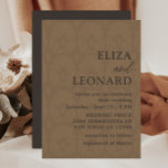 Bohemisch Brown Moderne Minimalistische Hochzeit Einladung<br><div class="desc">Diese eleganten,  braunen minimalistischen Einladungen für Hochzeiten haben klare Linien,  einfache Farben und ein zeitloses Muster. Finden Sie passende Artikel in meinem Shop.</div>