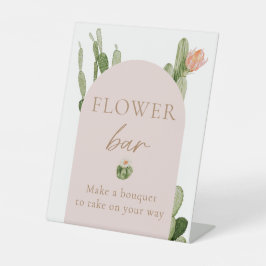 Bohemisch Cactus Desert Blume Bar Sign Sockelschild