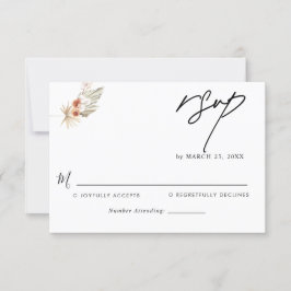 Bohemisch-Chic-Blumenhochzeit RSVP Karte