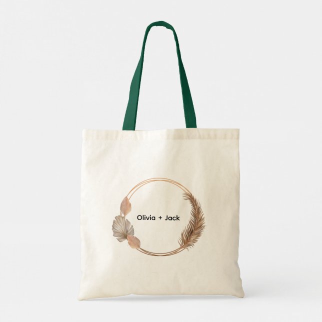 Bohemisch-Chic-Blumenhochzeit Tragetasche (Rückseite)